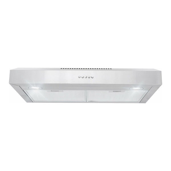 Cosmo 30 Under Cabinet Range Hood with Ducted / Ductless Convertible Slim Kitchen Over Stove Vent, 3 Speed Exhaust Fan, Reusable Filter, LED Lights in Stainless Steel COS-5U30